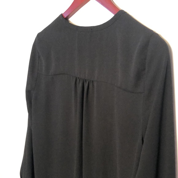 Pleione Black V-neck blouse szS - Picture 7 of 10